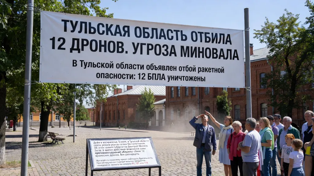 Тульская область отбила 12 дронов. Угроза миновала